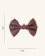 Berry Gingham Dog Bow