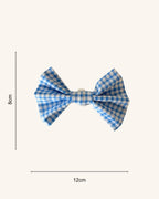 Bluebell Gingham Dog Bow