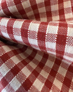 Berry Gingham Dog Bow — closeup view | Hector's Threads