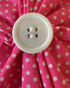 Bubblegum Dot Collar Blossom — closeup view | Hector's Threads
