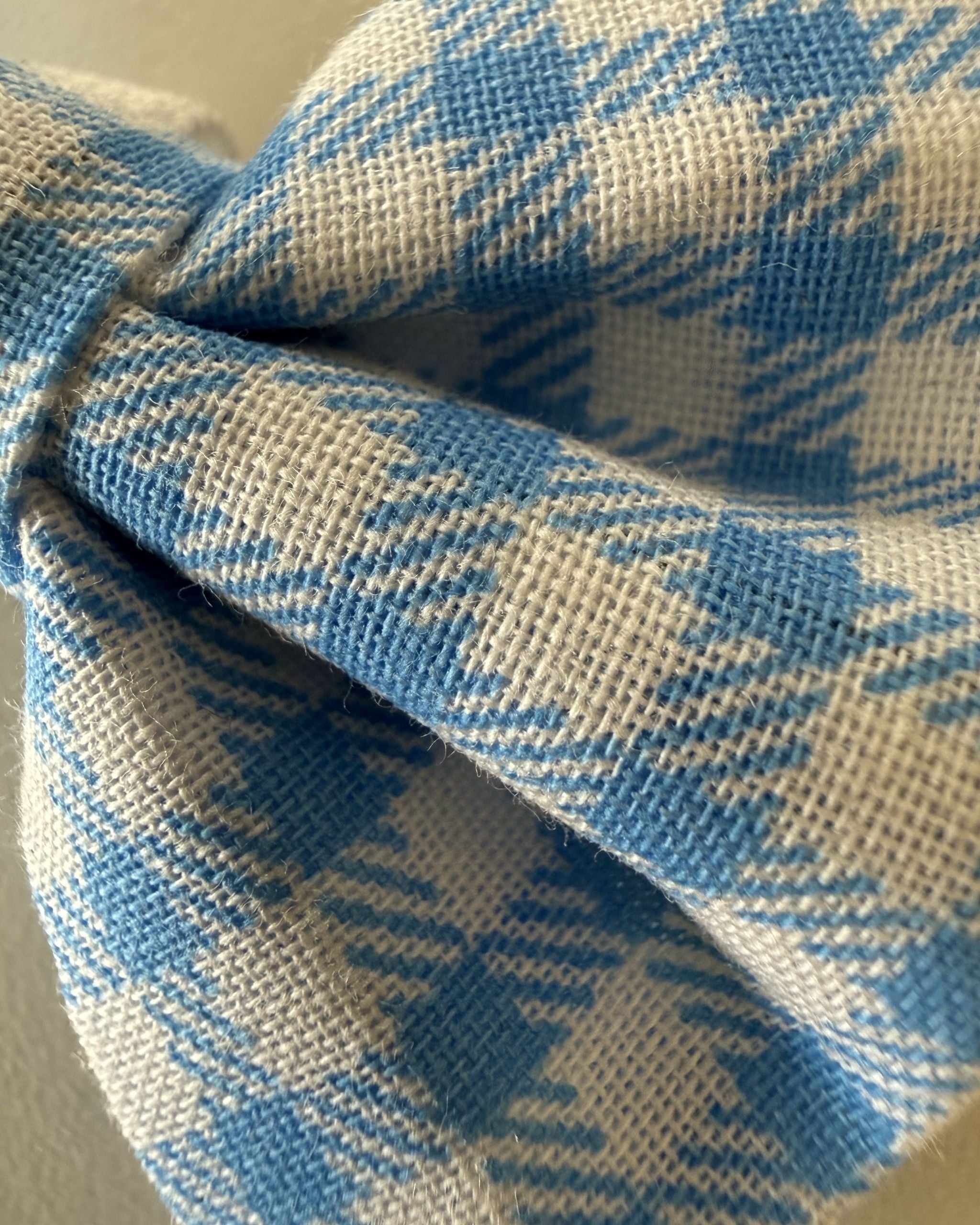Classic Gingham Dog Bow — closeup view | Hector's Threads