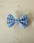 Classic Gingham Dog Bow — front view | Hector's Threads