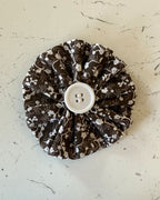 Cocoa Bloom Collar Blossom — front view | Hector's Threads