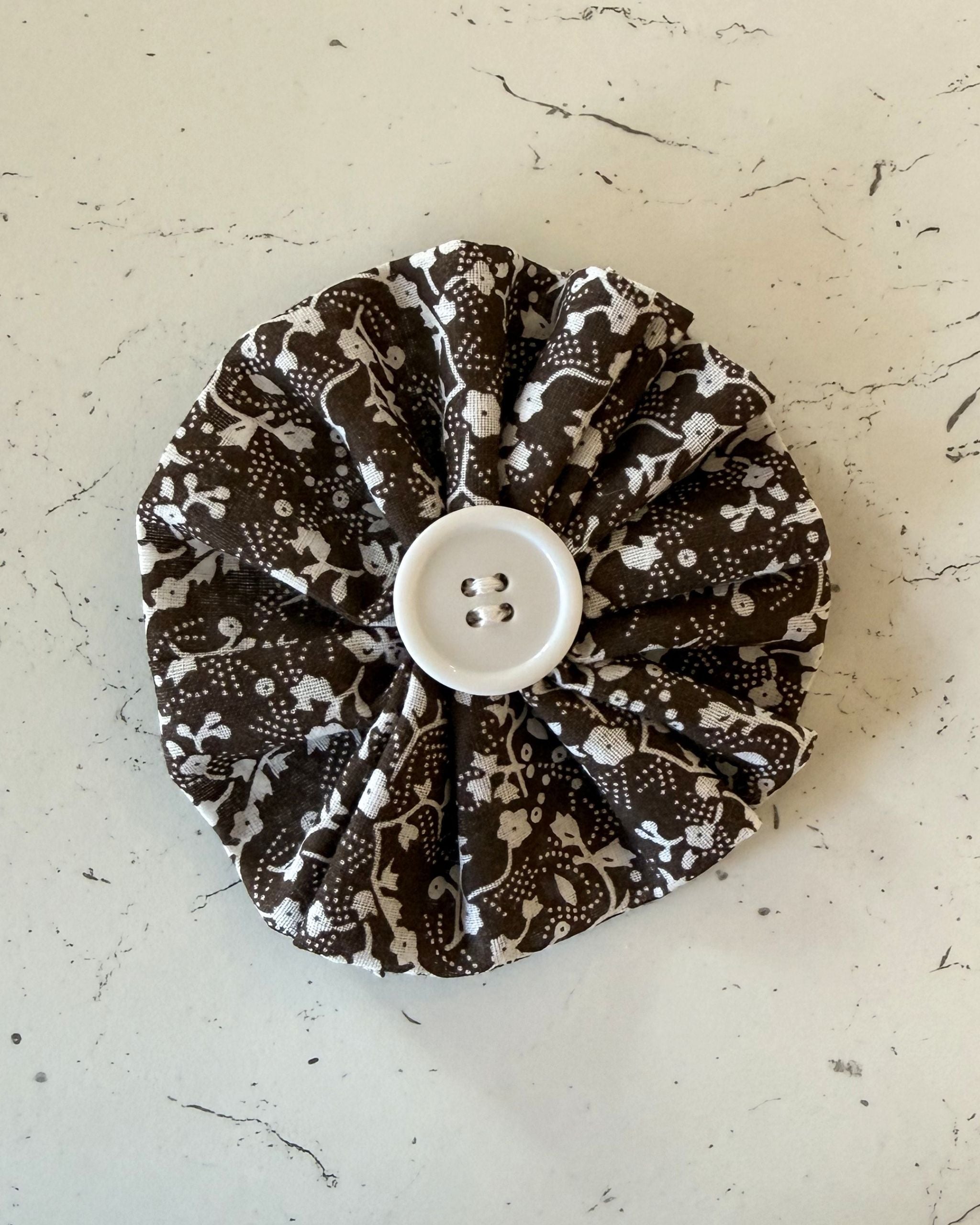 Cocoa Bloom Collar Blossom — front view | Hector's Threads