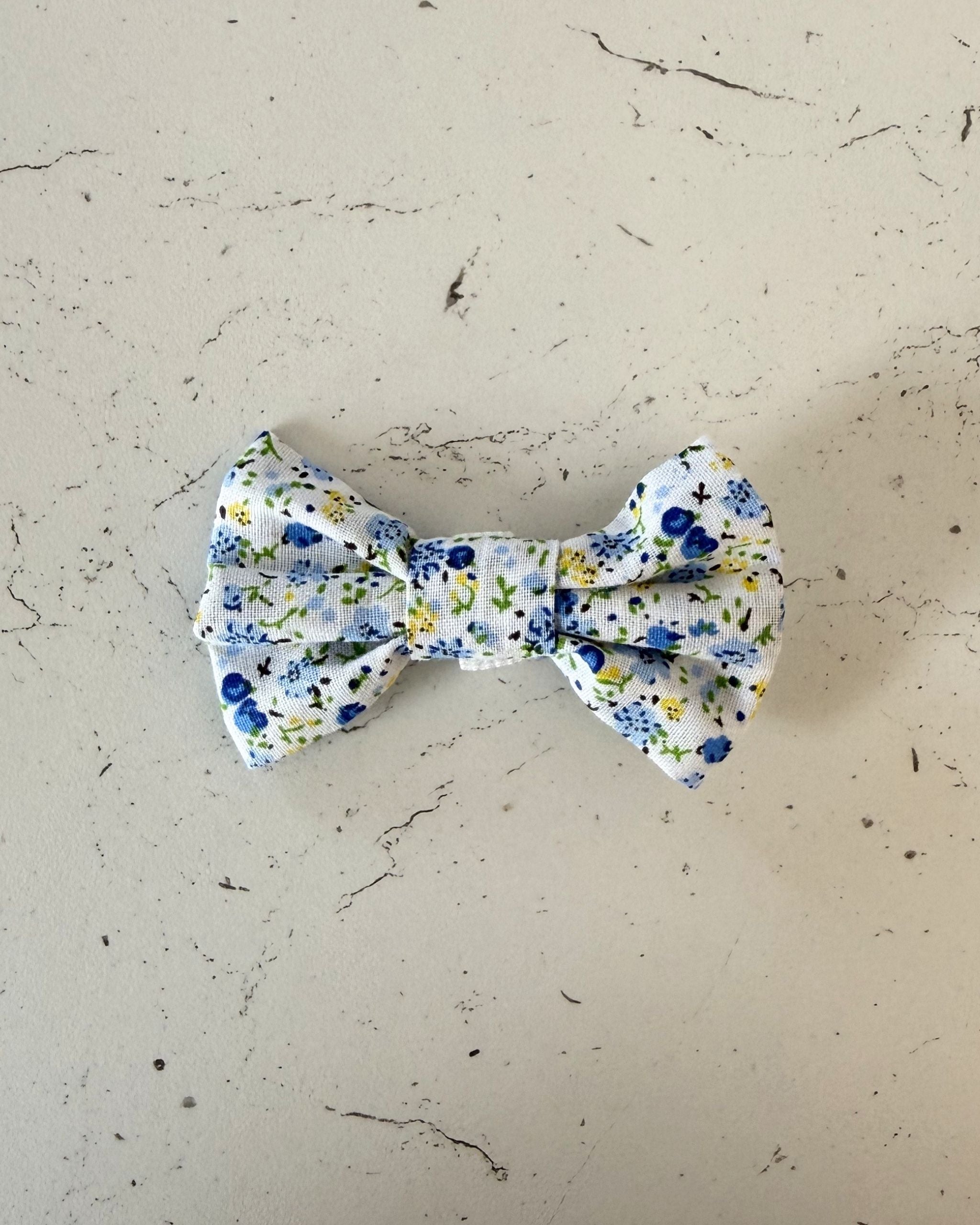 Country Garden Dog Bow — front view | Hector's Threads