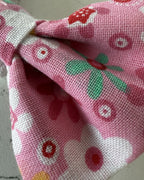English Rose Dog Bow — closeup view | Hector's Threads