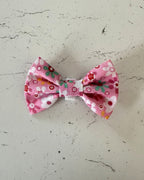 English Rose Dog Bow — front view | Hector's Threads