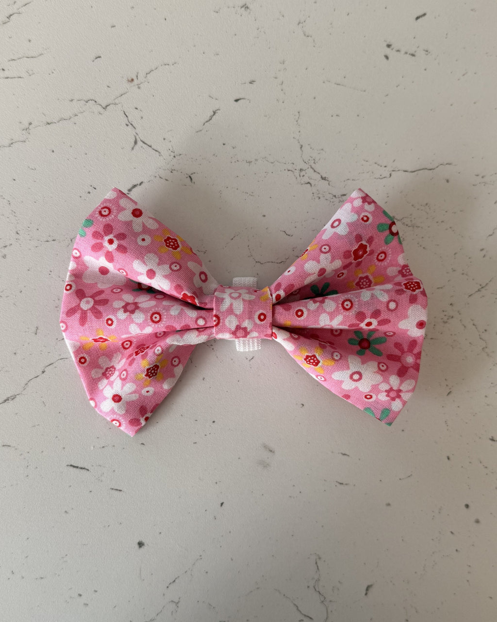 Flower Power Dog Bow — front view | Hector's Threads