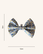 Forget Me Not Dog Bow — size view | Hector's Threads