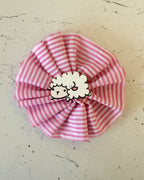 Little Lamb Collar Blossom — front view | Hector's Threads