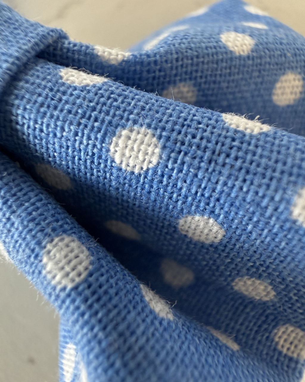 Midnight Dot Dog Bow — closeup view | Hector's Threads