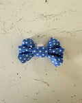Midnight Dot Dog Bow — front view | Hector's Threads