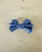 Midnight Dot Dog Bow — front view | Hector's Threads