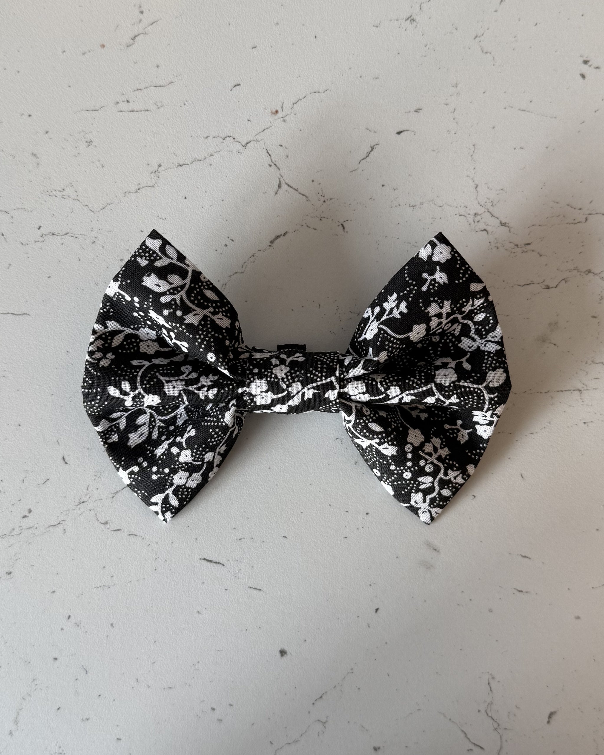 Moonlit Bloom Dog Bow — front view | Hector's Threads