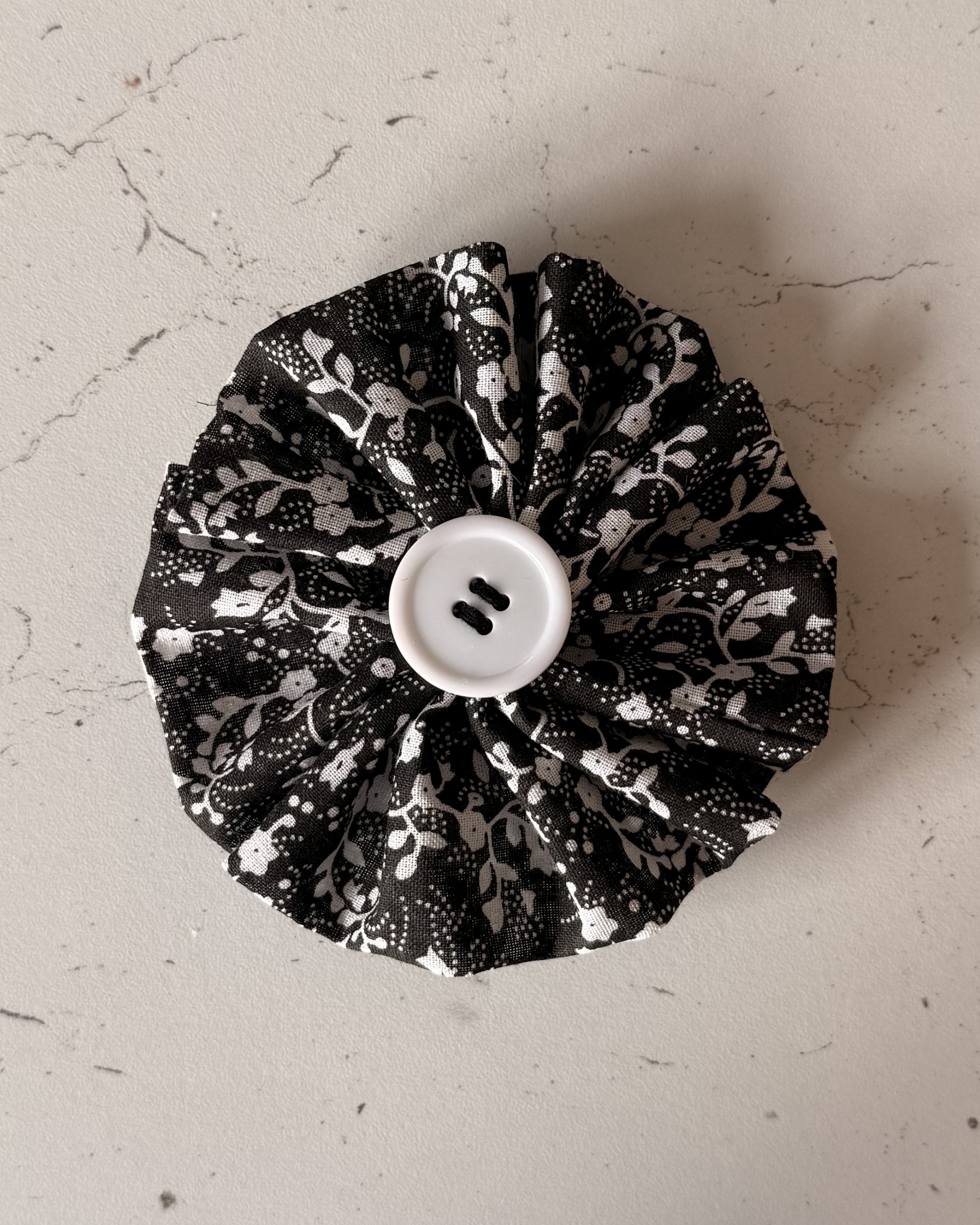 Moonlit Lace Collar Blossom — front view | Hector's Threads