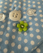 Periwinkle Pop Dog Bandana — closeup view | Hector's Threads