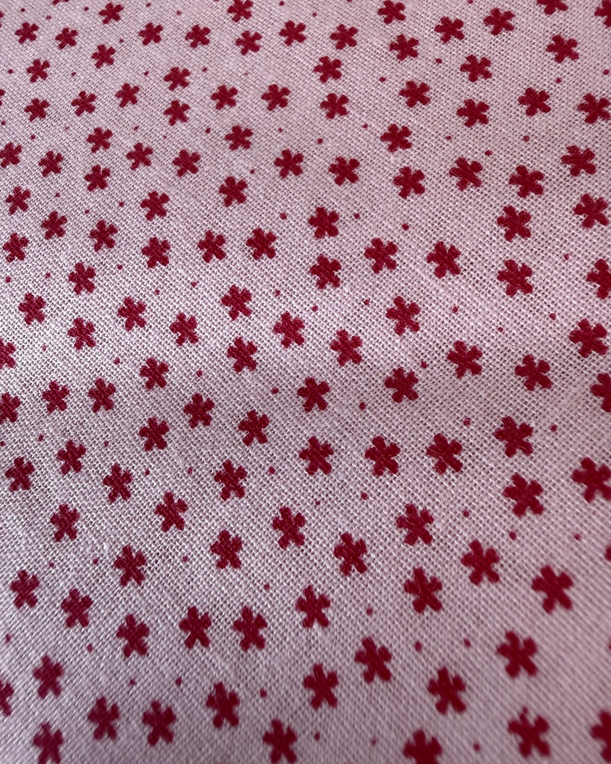 Pink Starburst Dog Bandana — closeup view | Hector's Threads