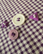 Plum Check Dog Bandana — closeup view | Hector's Threads