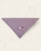 Plum Check Dog Bandana — front view | Hector's Threads