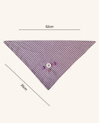 Plum Check Dog Bandana — size view | Hector's Threads