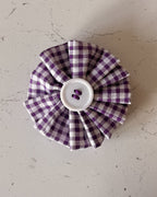 Plum Gingham Collar Blossom — front view | Hector's Threads