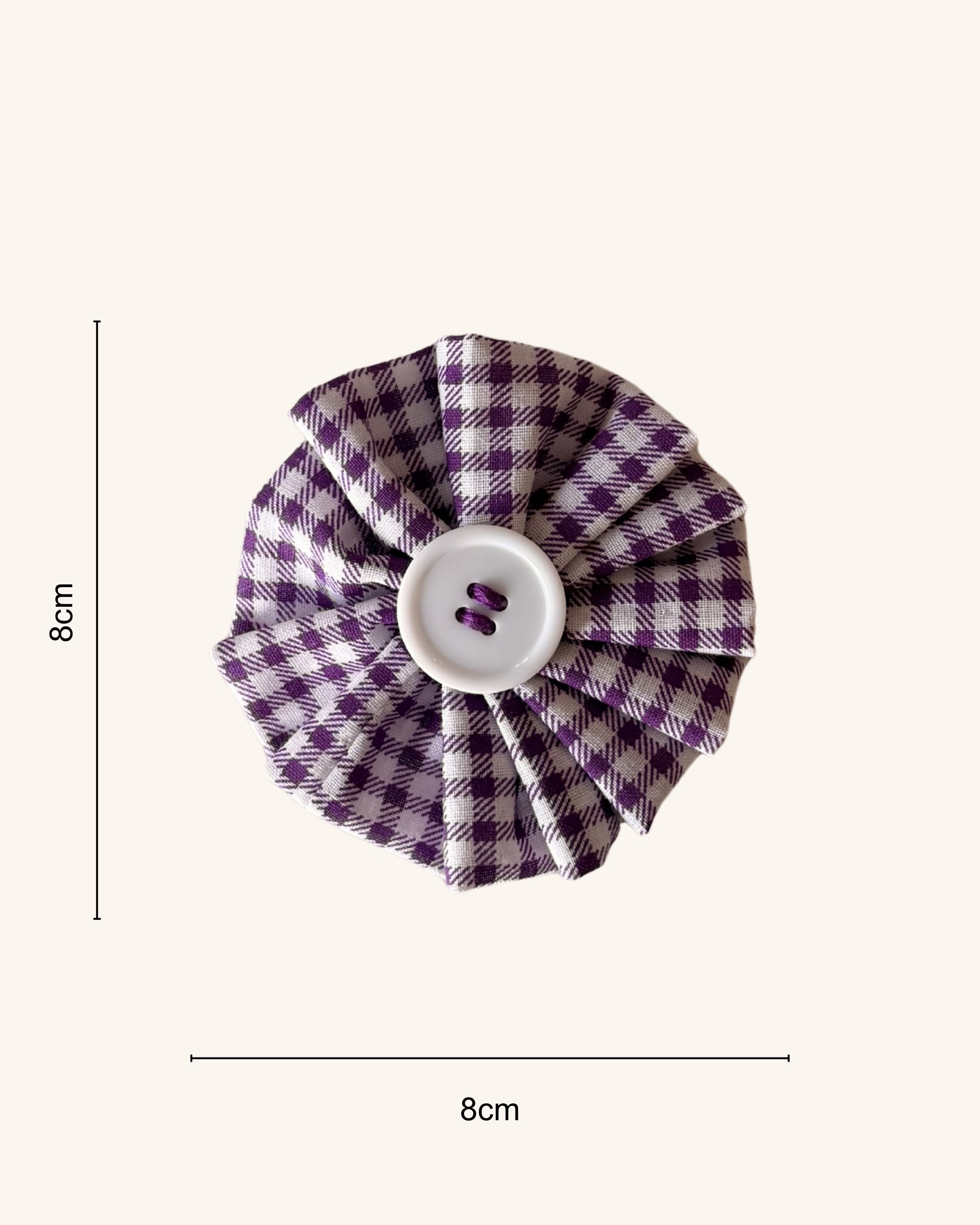 Plum Gingham Collar Blossom — size view | Hector's Threads