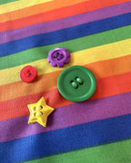 Rainbow Parade Dog Bandana — closeup view | Hector's Threads