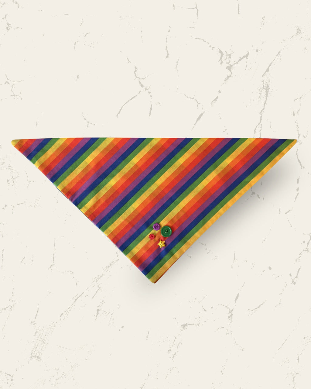 Rainbow Parade Dog Bandana — front view | Hector's Threads