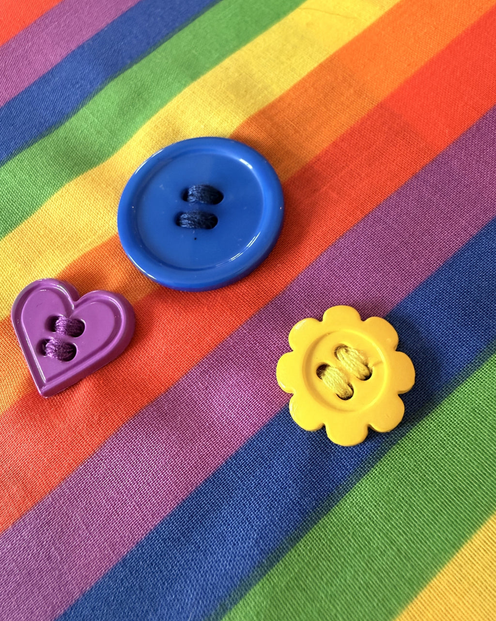 Rainbow Pride Dog Bandana — closeup view | Hector's Threads
