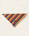 Rainbow Pride Dog Bandana — front view | Hector's Threads