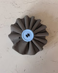 Reflective Blue Collar Blossom — front view | Hector's Threads