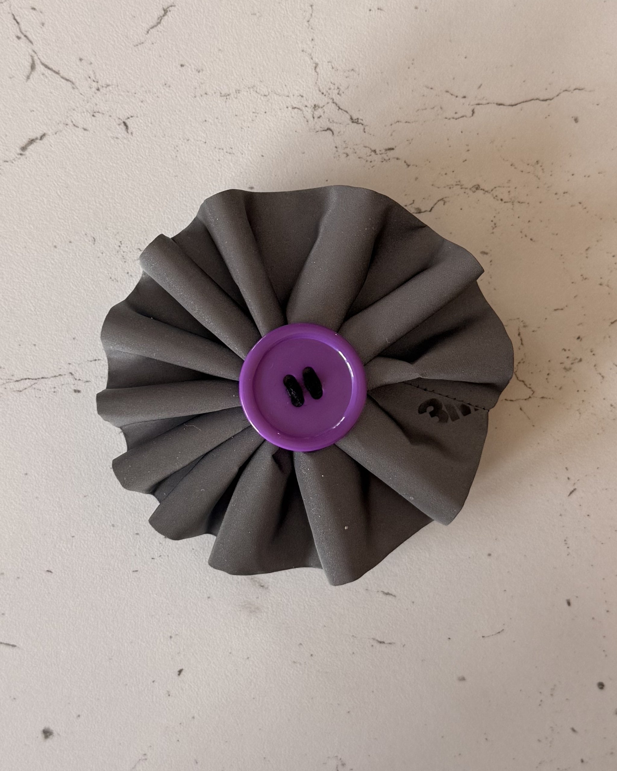 Reflective Purple Collar Blossom — front view | Hector's Threads