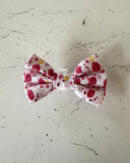 Rose Garden Dog Bow — front view | Hector's Threads