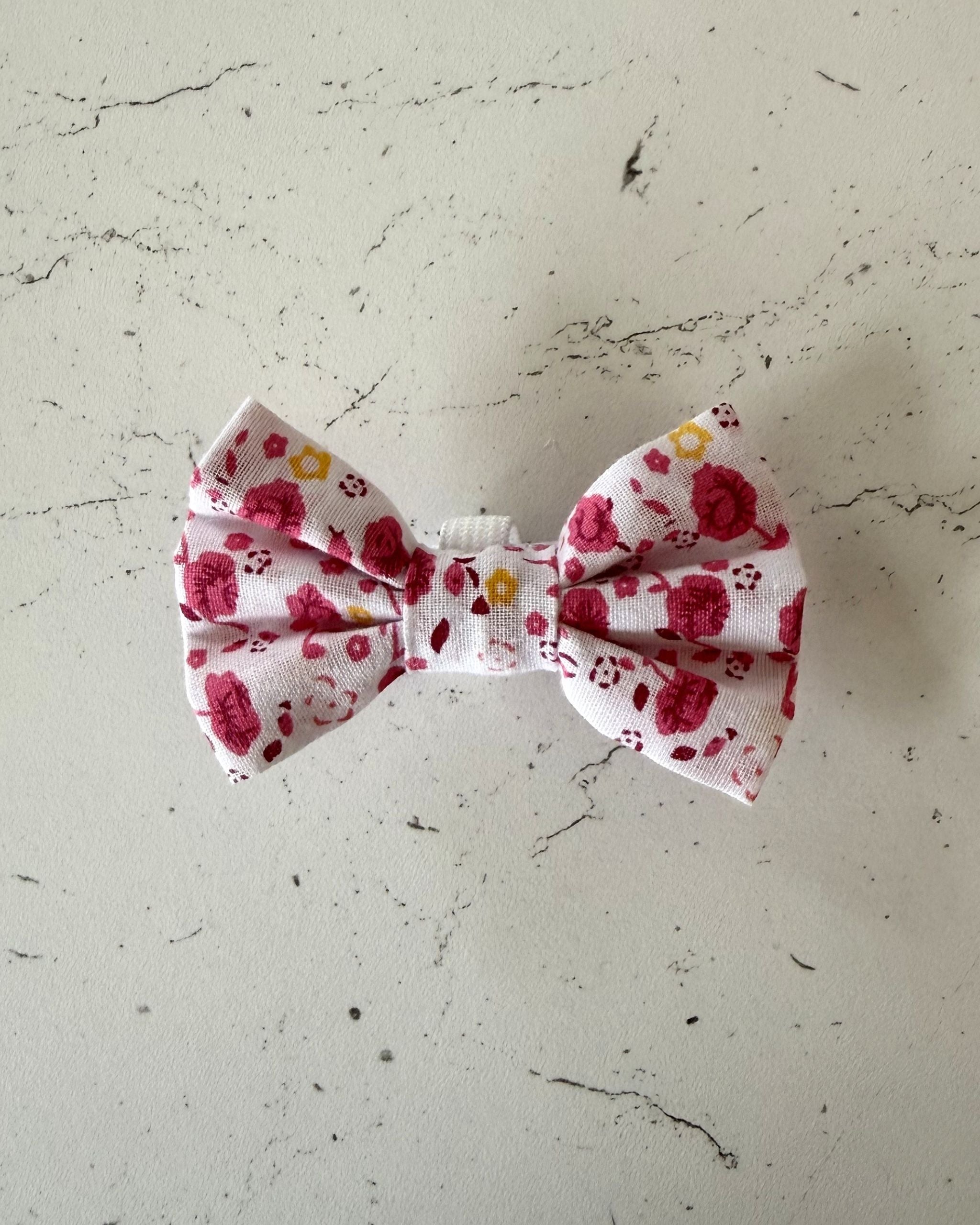 Rose Garden Dog Bow — front view | Hector's Threads