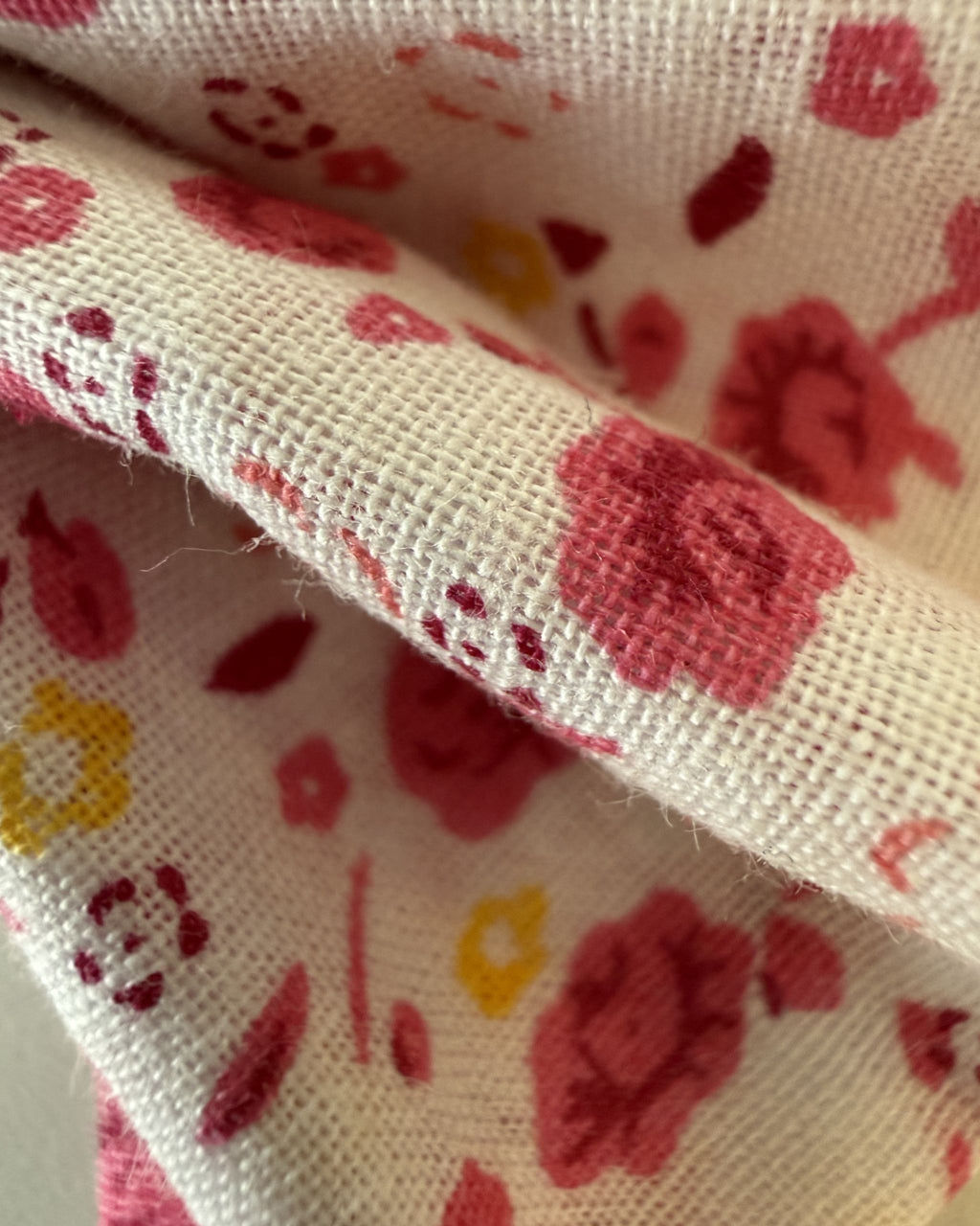 Strawberry Fields Dog Bow — closeup view | Hector's Threads