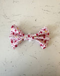 Strawberry Fields Dog Bow — front view | Hector's Threads