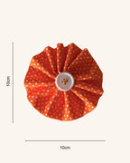 Tangerine Pop Collar Blossom — size view | Hector's Threads