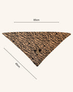Tiger Prowl Dog Bandana — size view | Hector's Threads