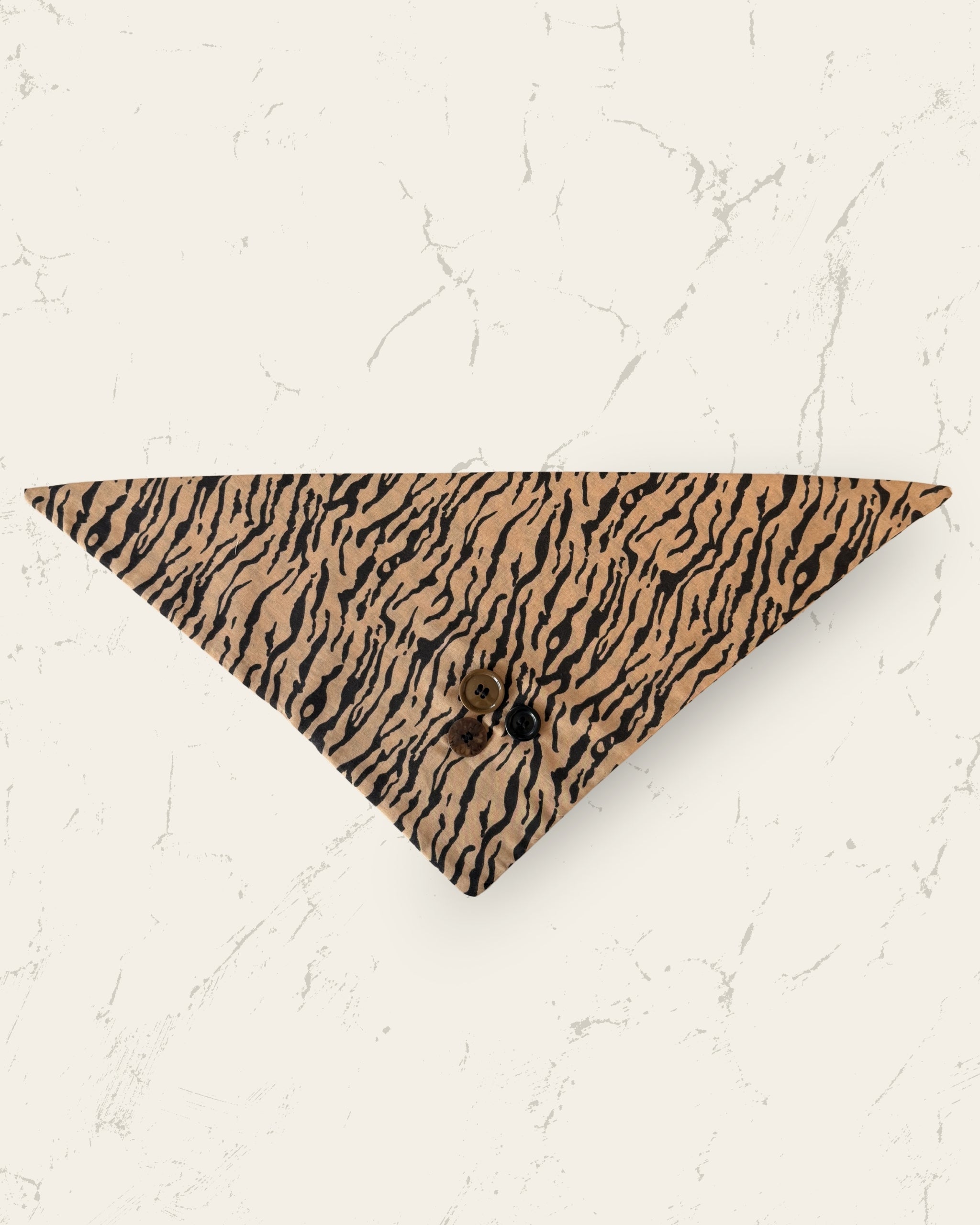 Tiger Stripe Dog Bandana — front view | Hector's Threads