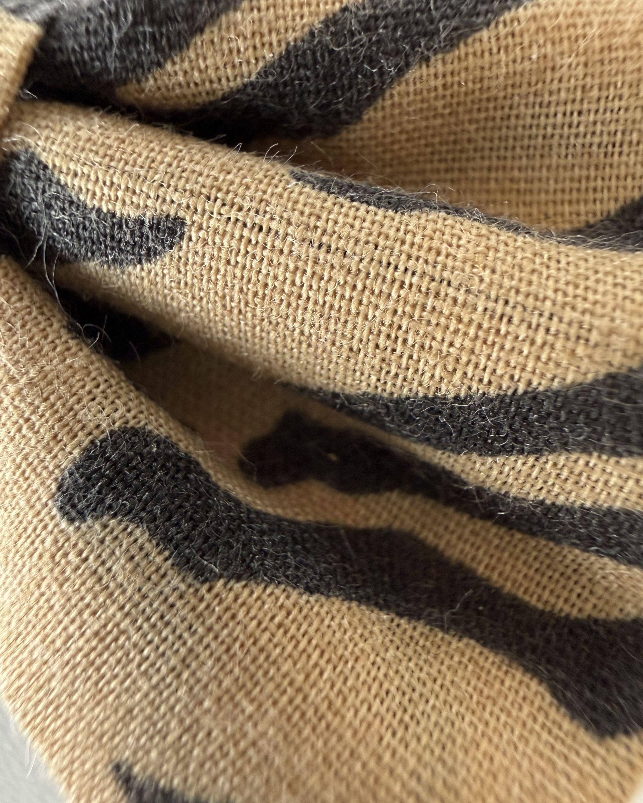 Tiger Stripe Dog Bow — closeup view | Hector's Threads