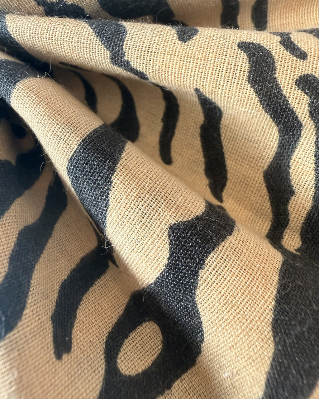 Tiger Stripe Giant Dog Bow — closeup view | Hector's Threads