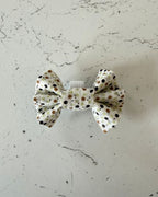 Woodland Spot Dog Bow — front view | Hector's Threads