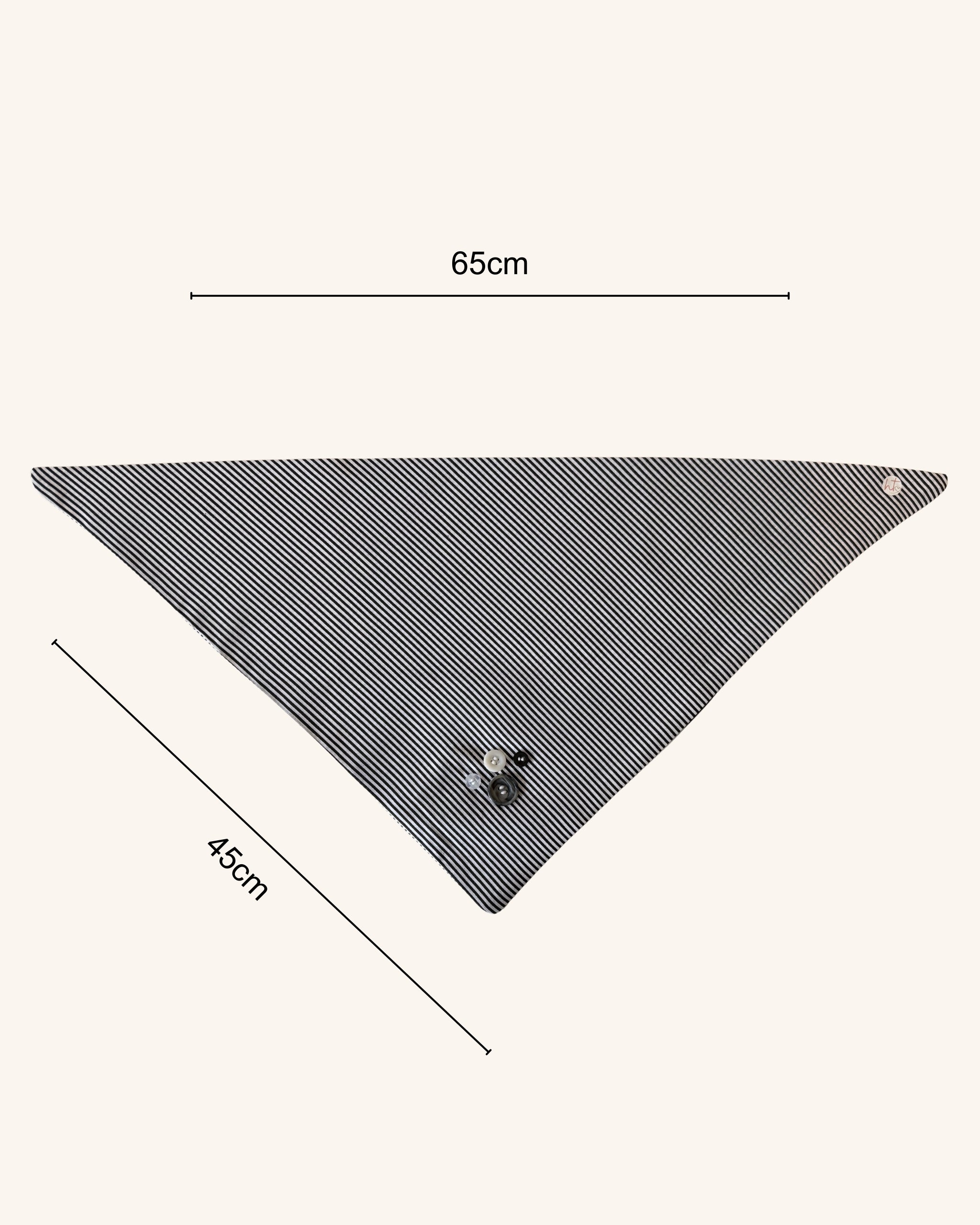 Monochrome Stripe Dog Bandana