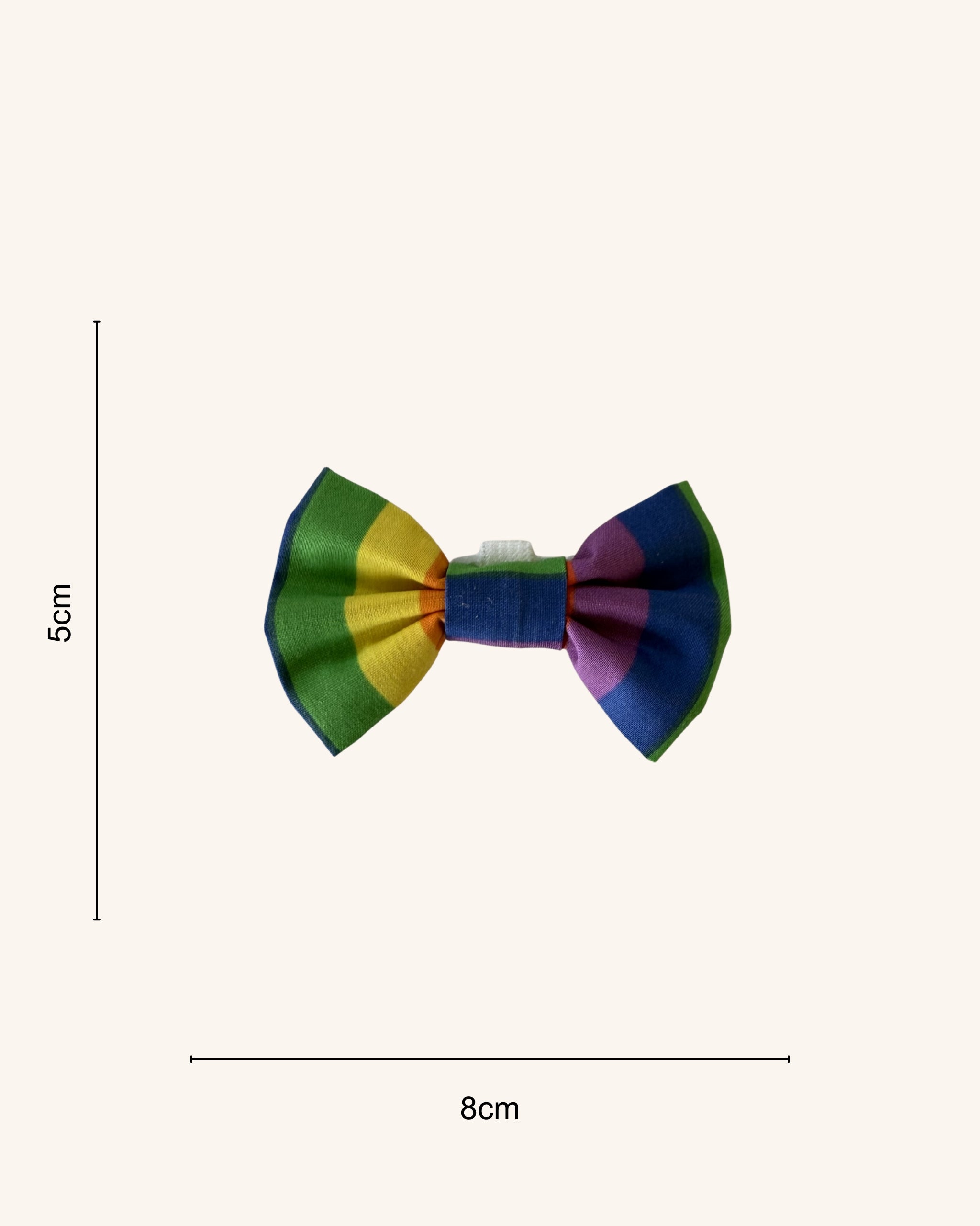 Rainbow Bright Dog Bow