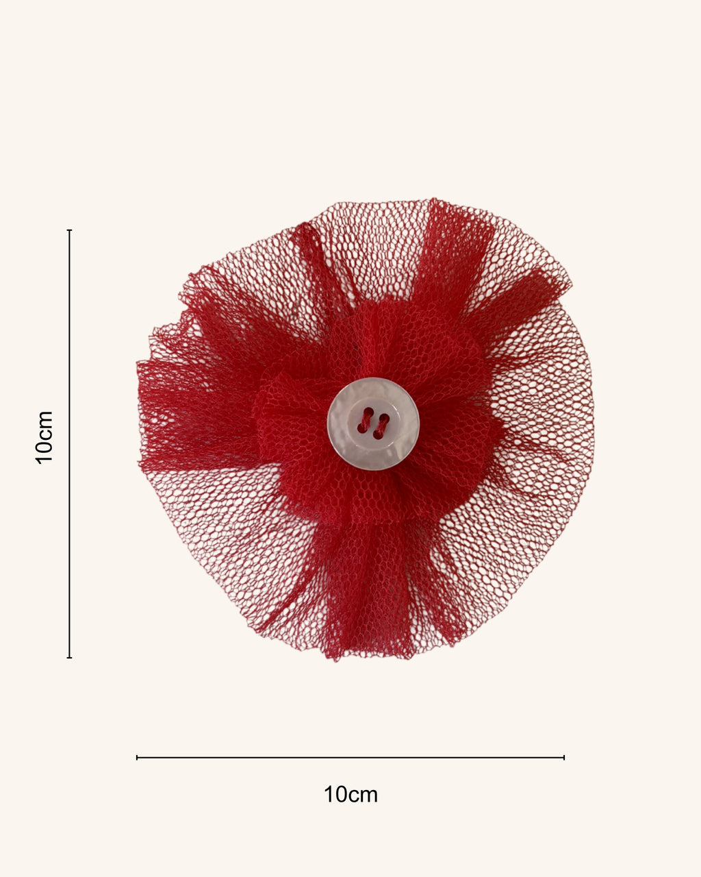 Red Tulle Collar Blossom